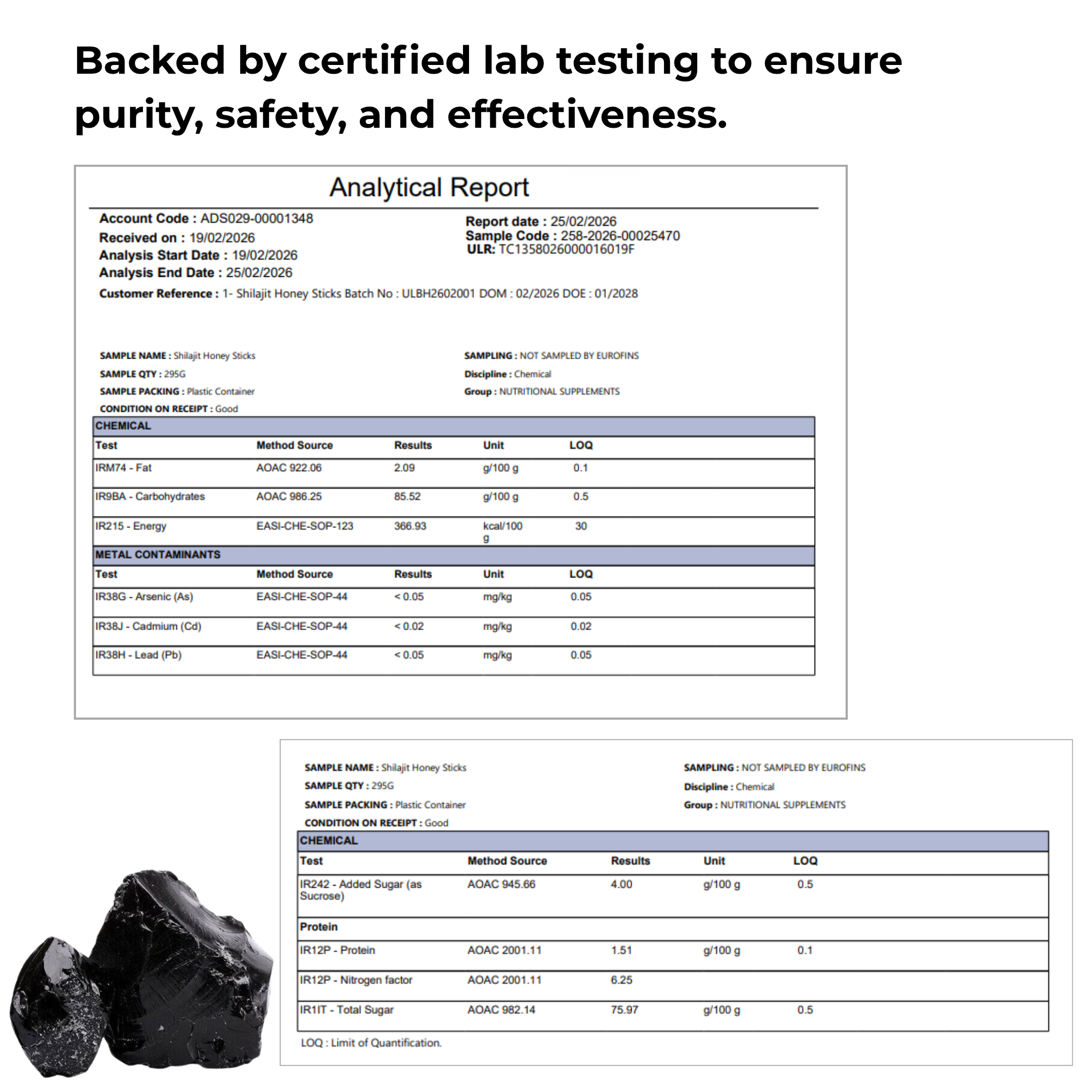 SHILAJIT HONEY STICKS PRO