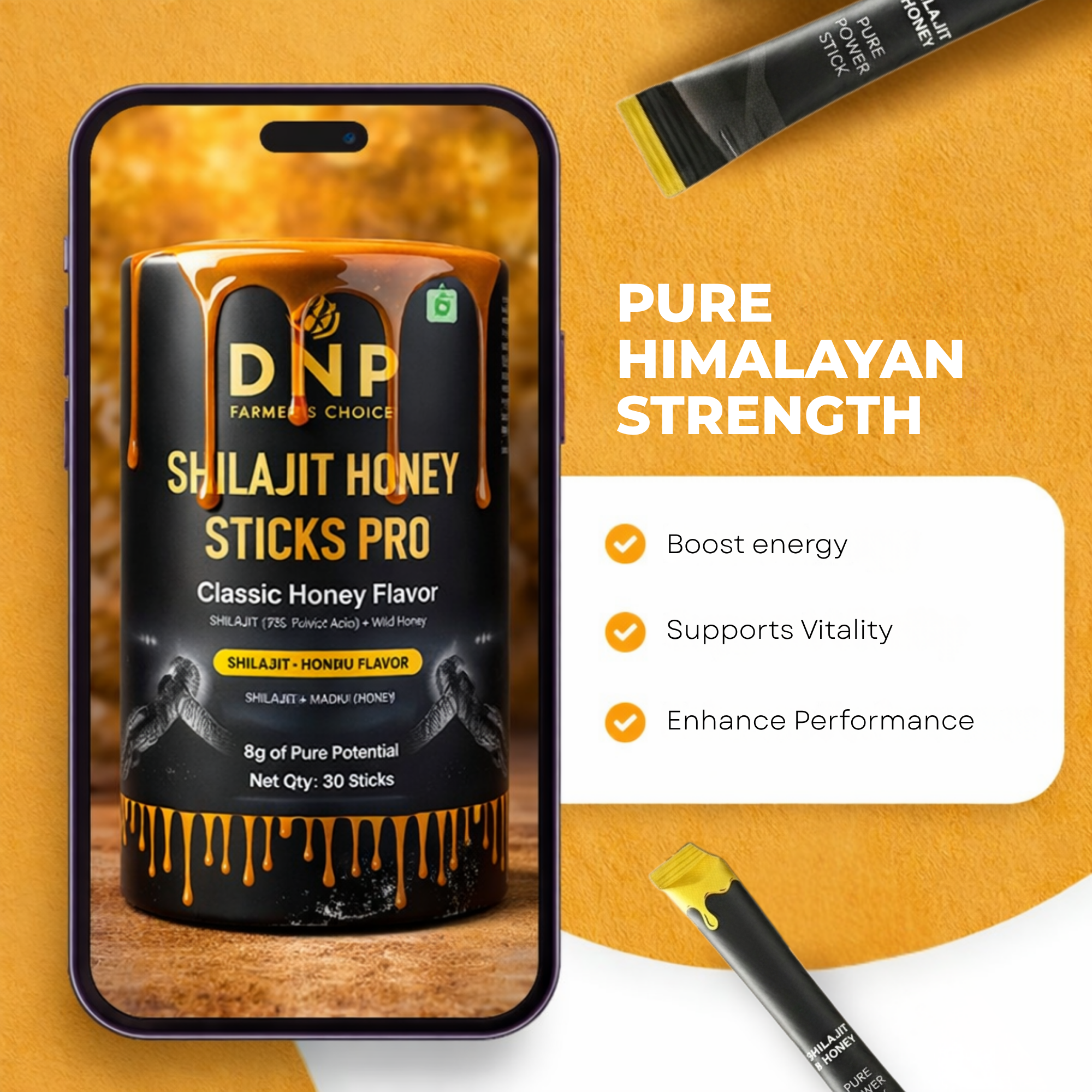 SHILAJIT HONEY STICKS PRO